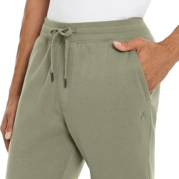 Hurley Men’s Fleece Joggers/Pants, Olive Green, Medium NWT - Picture 3 of 16